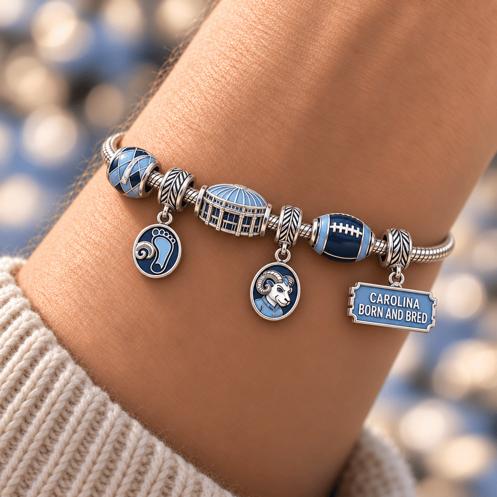 UNC Silver Charm Bracelet Set HQH