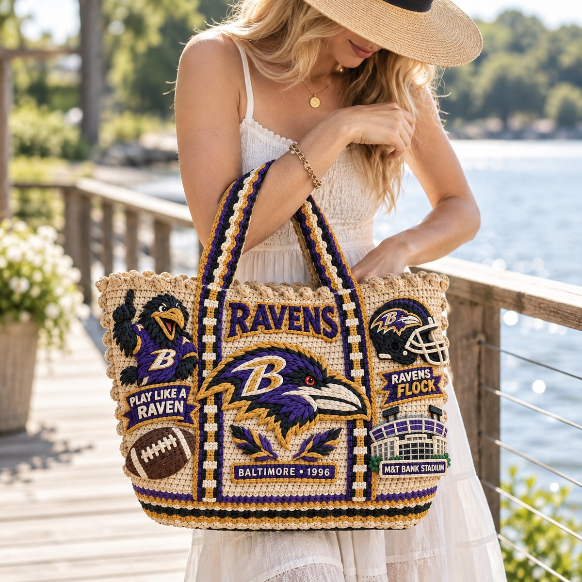 BTR Straw-Style Embellished Tote Bag NTKO