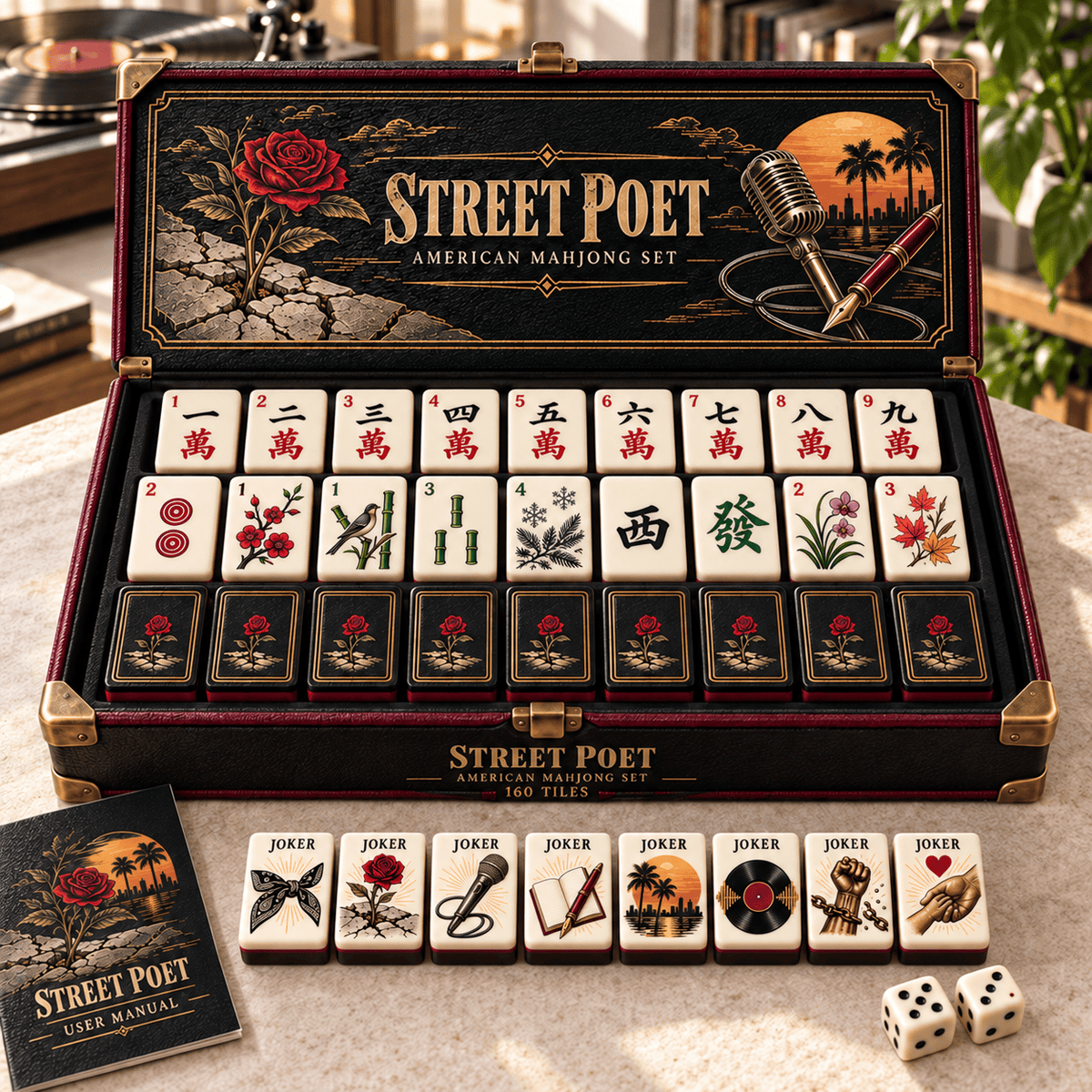Premium TSK Mahjong Tiles Set PVNA