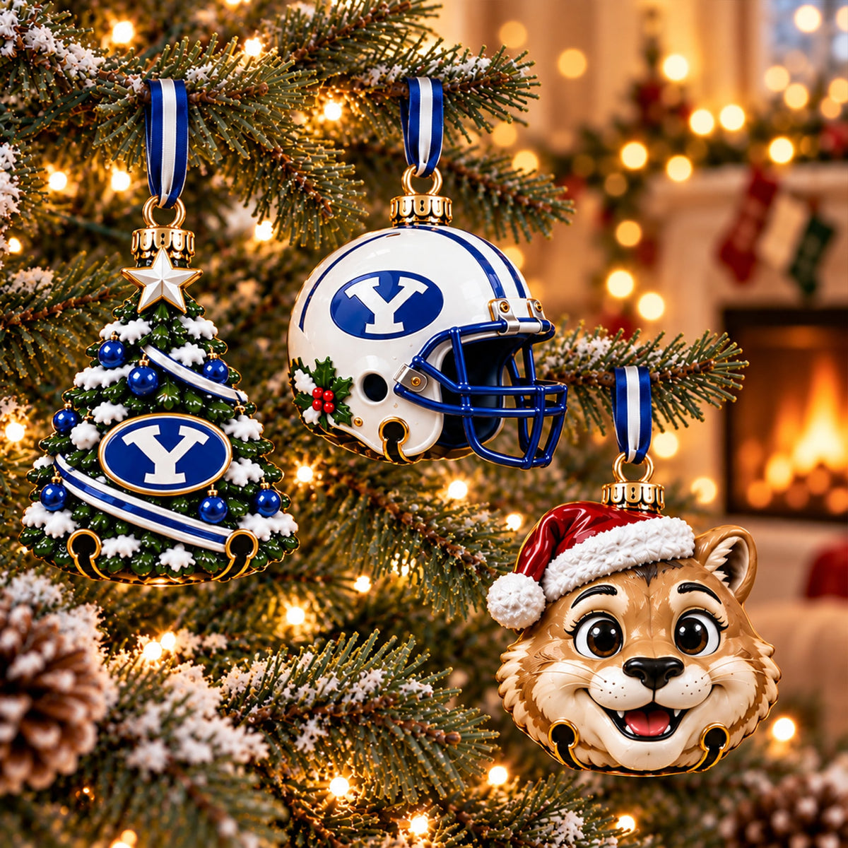 Premium BYU Christmas Bell Ornament PVNA