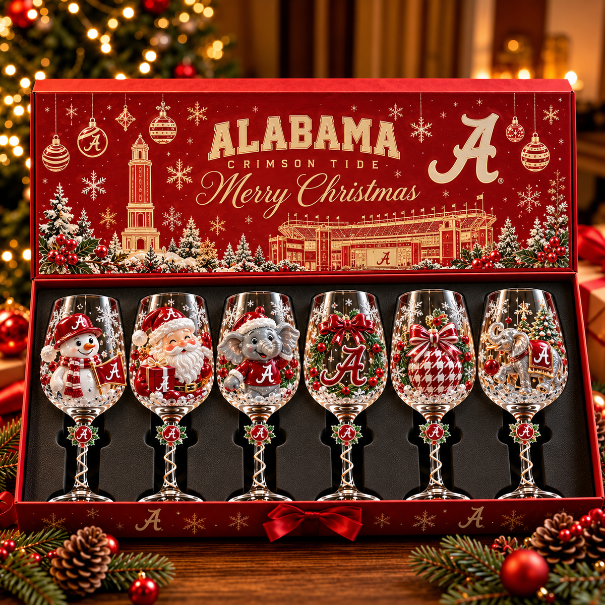 ACT Premium Sculpted Crystal Wine Glass Collector Set TTNL