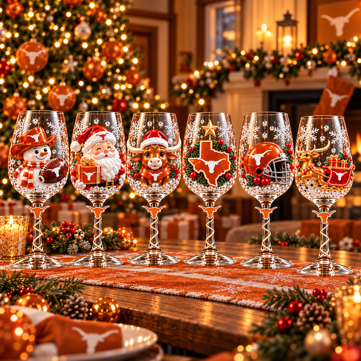 TLS Premium Sculpted Crystal Wine Glass Collector Set TTNL