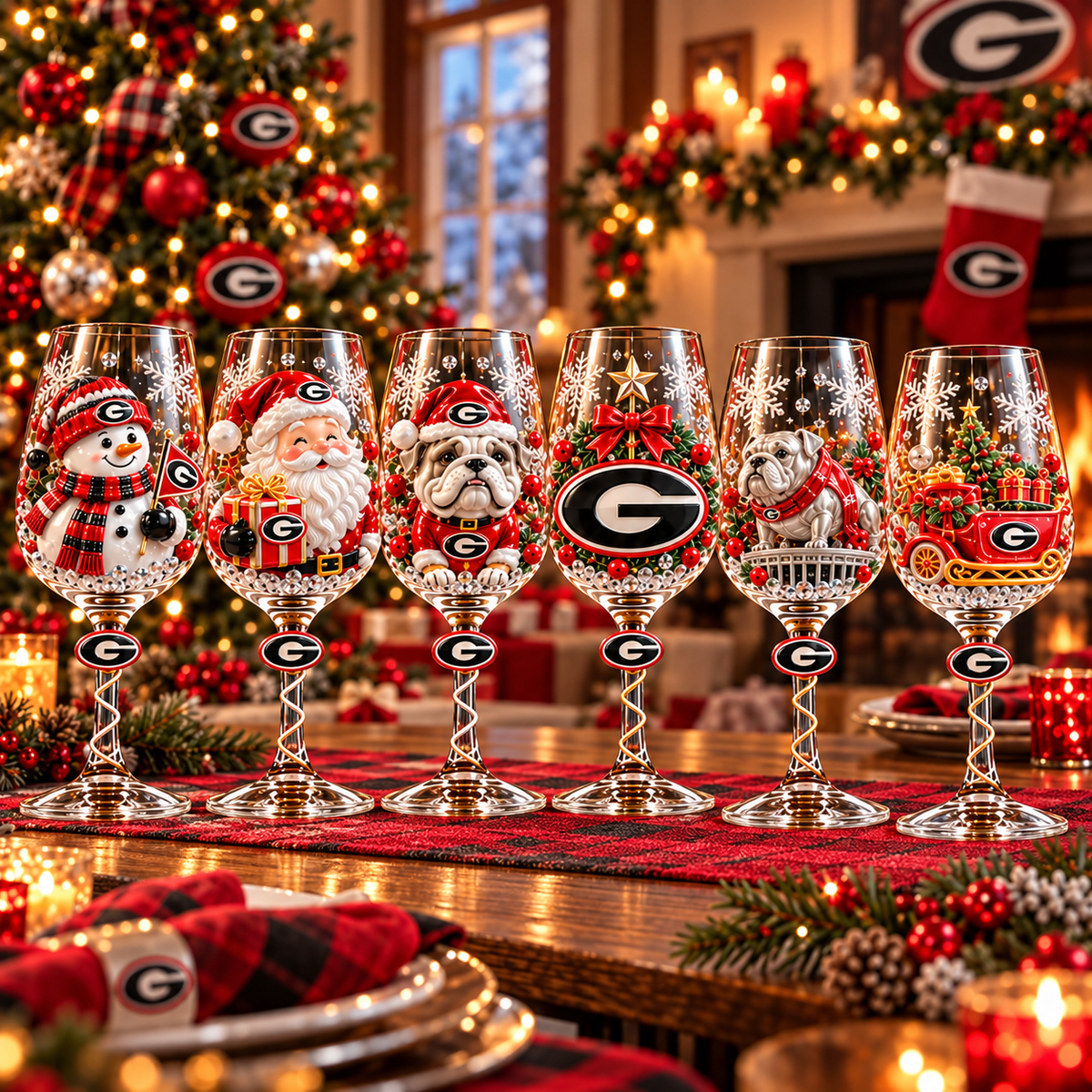 GGBD Premium Sculpted Crystal Wine Glass Collector Set TTNL
